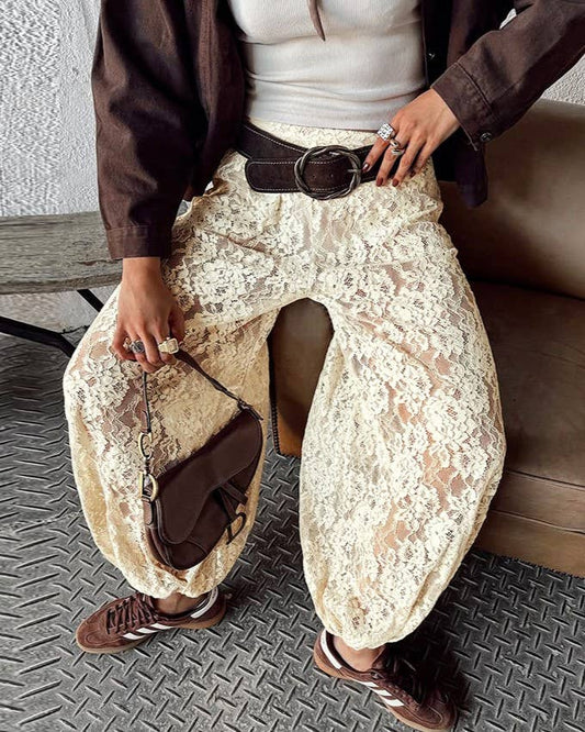 Daring Doily Sheer Pants