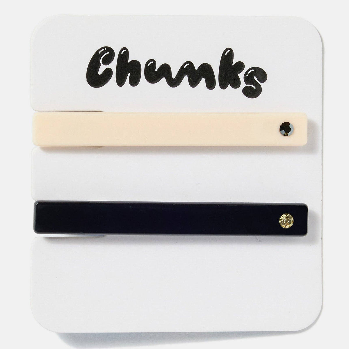 Allie Clips in Cream + Black