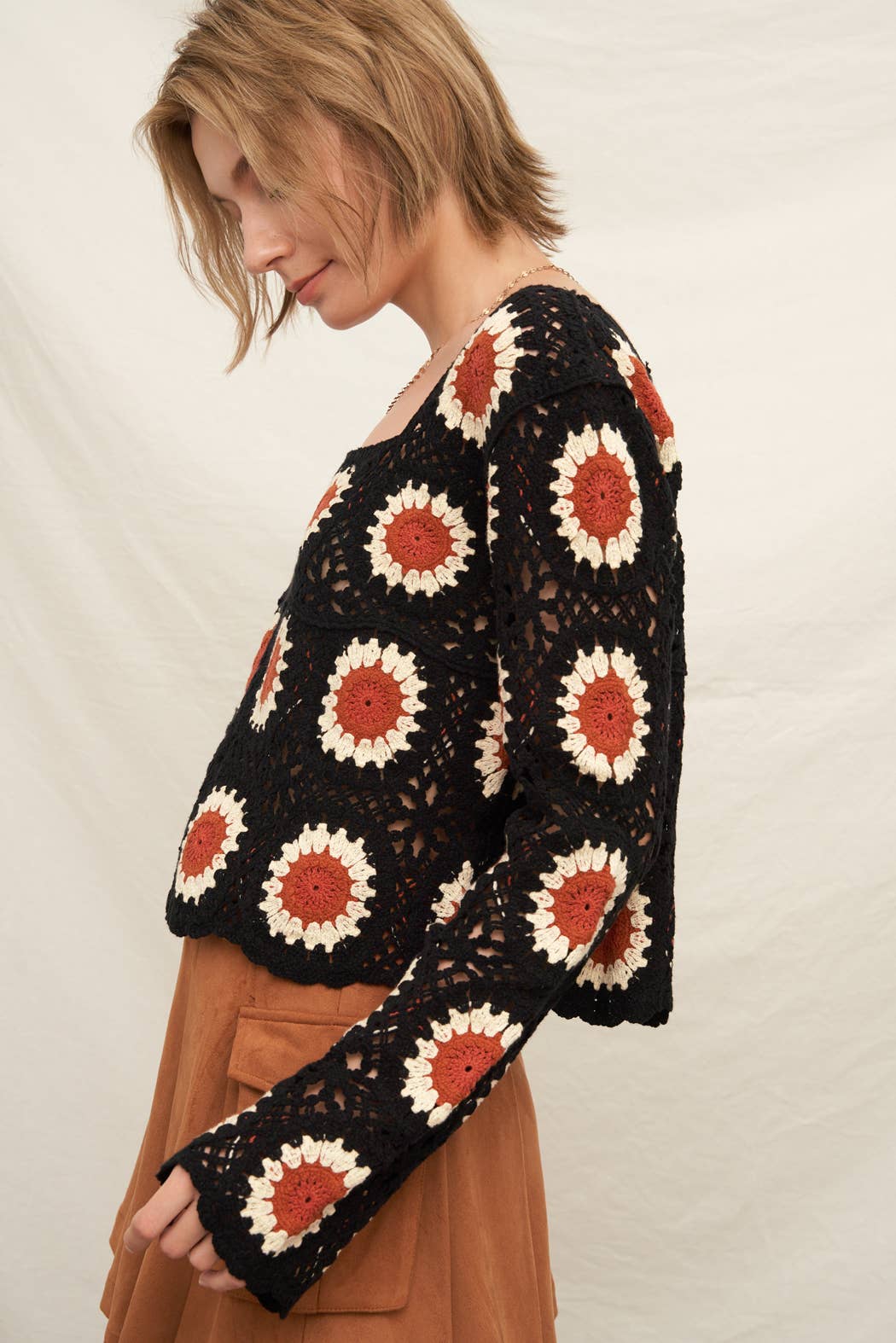 Sunflower Patch Crochet Top