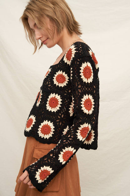 Sunflower Patch Crochet Top