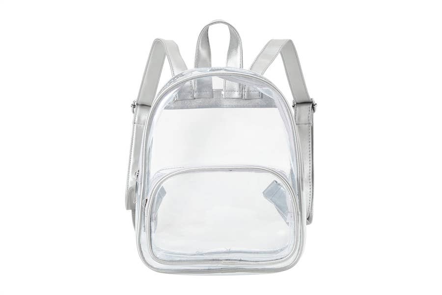 Clear See Thru Back Pack Handbag