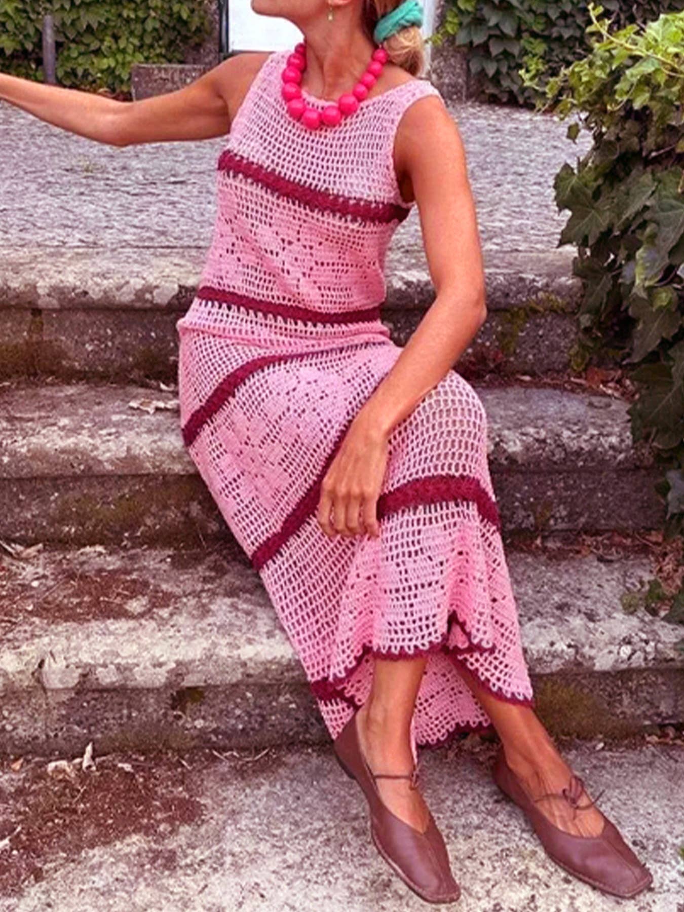 Shari Elf Crochet Dress