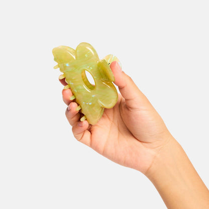 Jade Swirl Flower Claw
