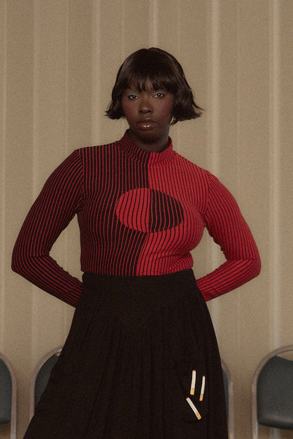 Long Sleeve Mock Neck Crop