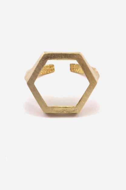 Geo Hexagon Ring