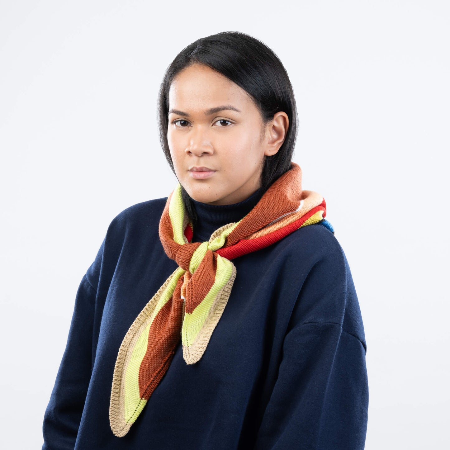 Multi Stripe Triangle Scarf