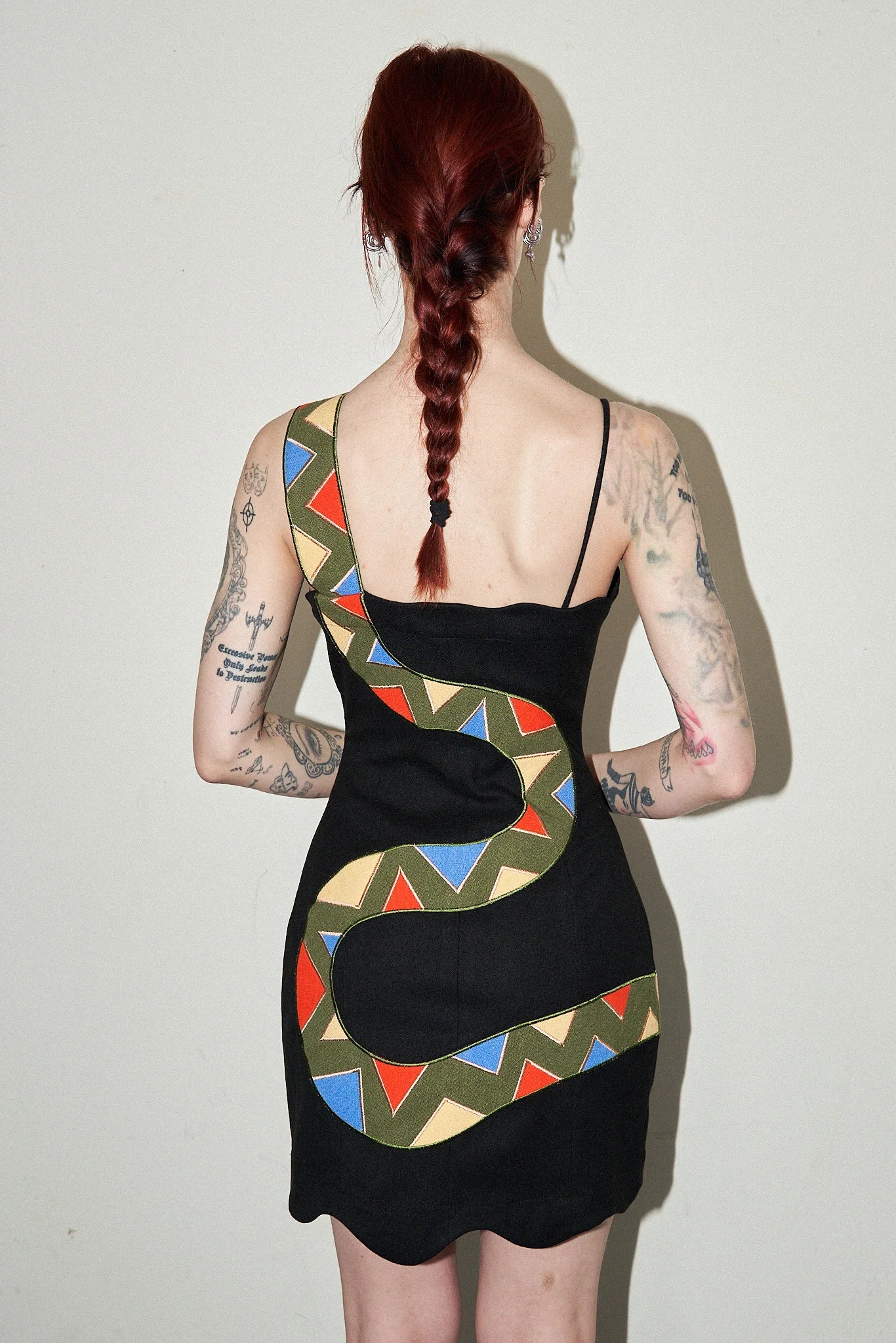 Black Snake Mini Dress