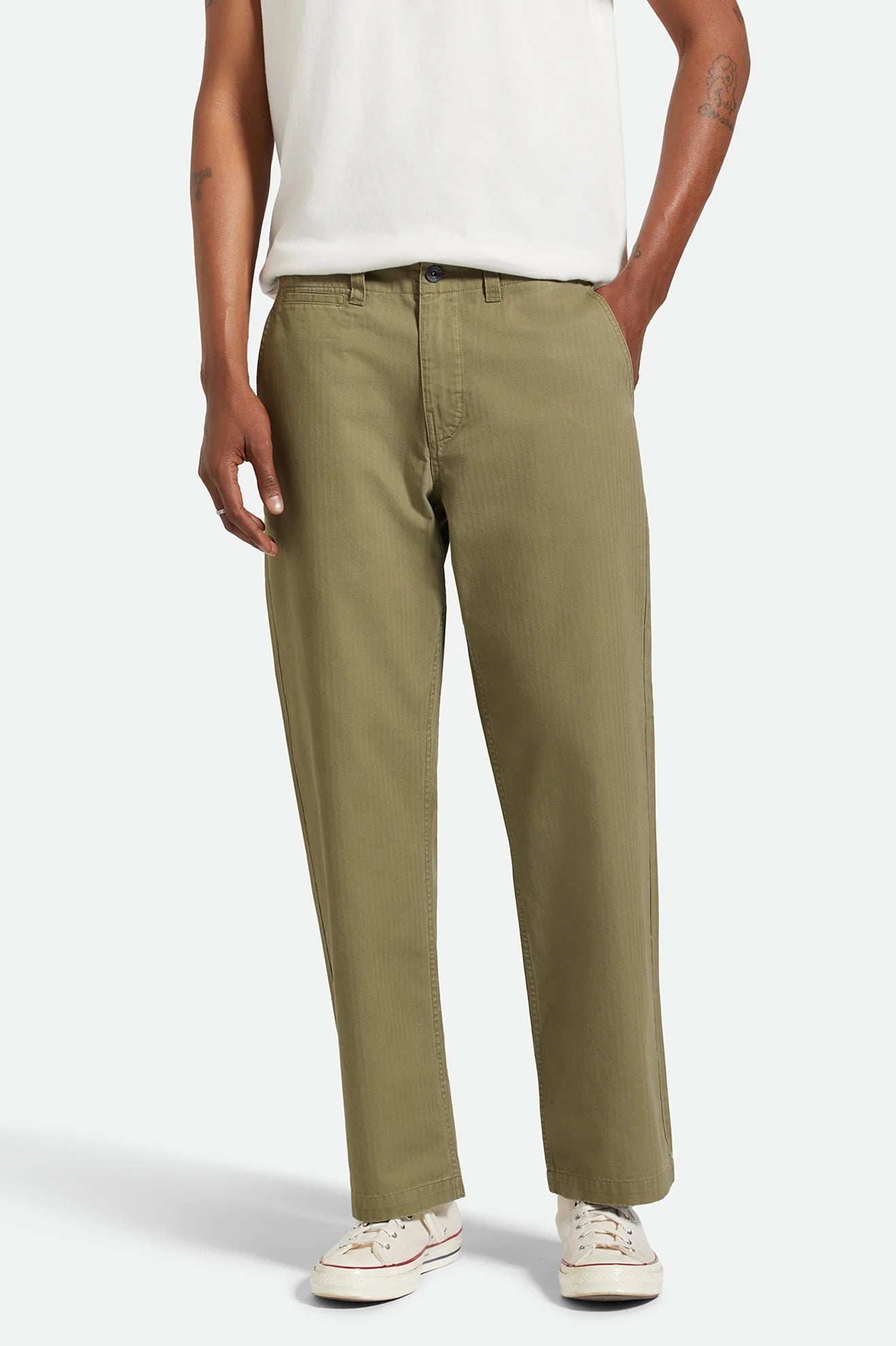 MAATEE&SONS Ex. FOREVER SLACKS 2TUCK STRAIGHT -