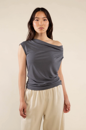 Sato Cupro Cowl Neck Top