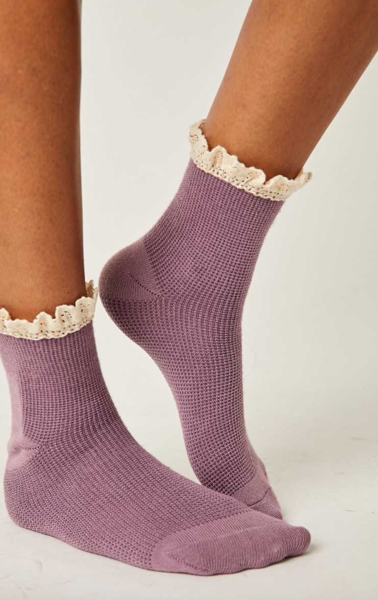 Beloved Waffle Knit Ankle Socks