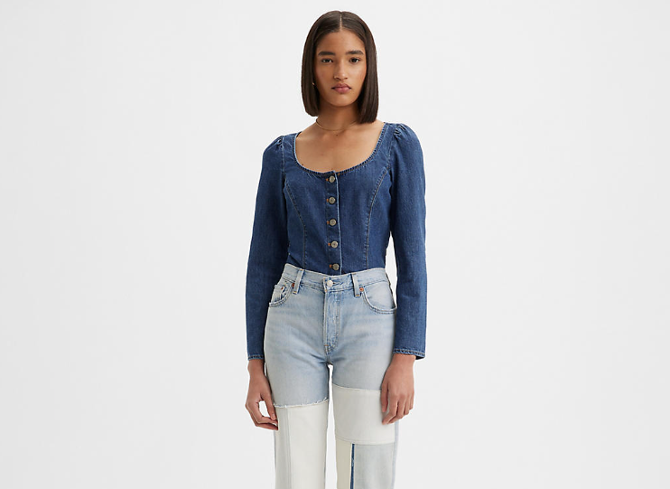 Weston Long Sleeve Corset Blouse