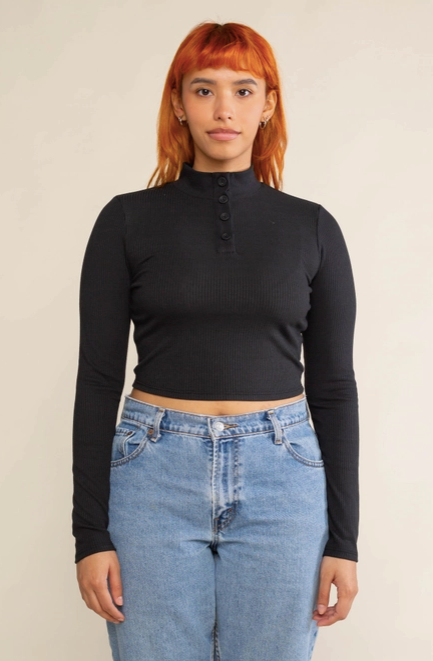 Peri Mock Neck Top