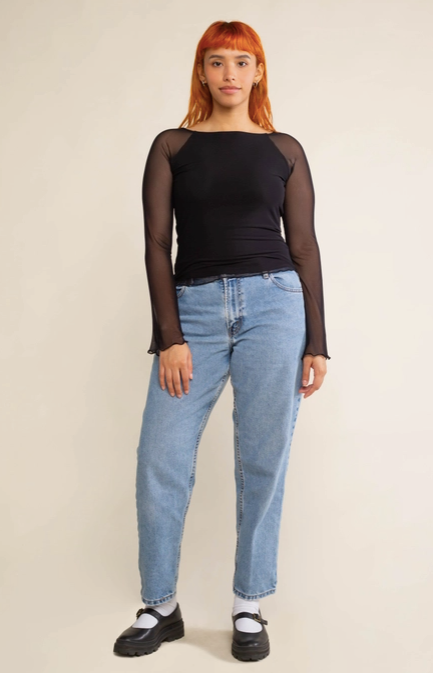 Esta Mesh Raglan Top