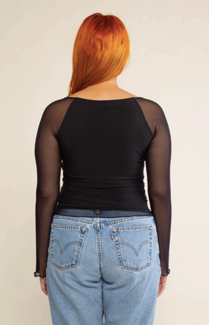 Esta Mesh Raglan Top