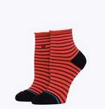 Red Fade Quarter Socks