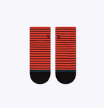 Red Fade Quarter Socks