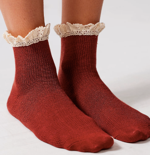 Beloved Waffle Knit Ankle Socks