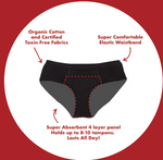 Bikini Organic Cotton Undies- Heavy Flows