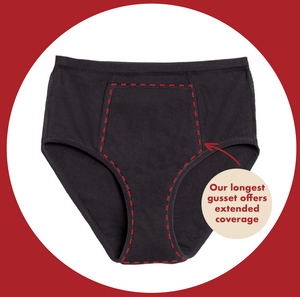 Extra Coverage High Waisted Organic Cotton Undies-Heavy Flows