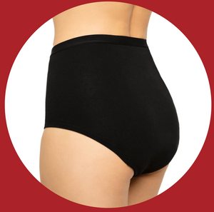 Extra Coverage High Waisted Organic Cotton Undies-Heavy Flows