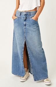 Come as You Are Denim Maxi Skirt