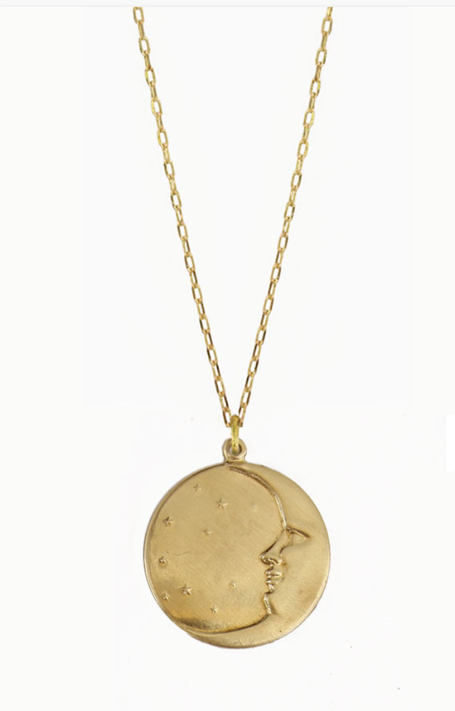 Man in the Moon Pendant Necklace