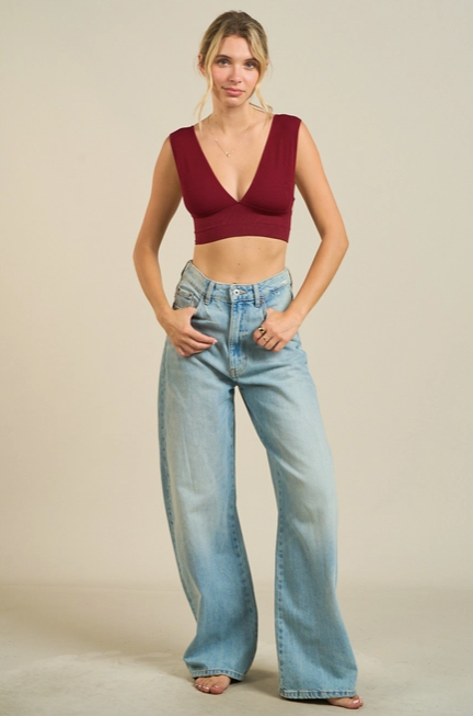 Double Domino Crop Tank