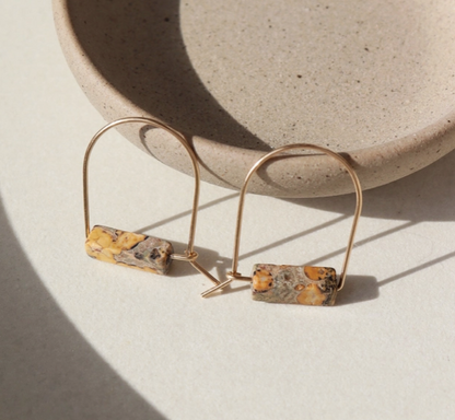 Leopard Skin Jasper Arches Earrings
