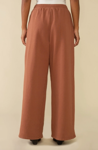 Double Pleat Wide Leg Sweatpants