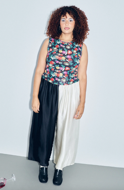 Two Toned Satin Pants