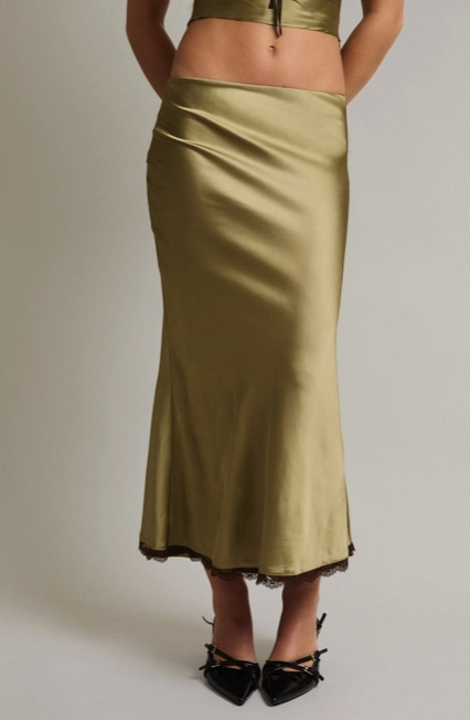 Olive Branch Midi Skirt