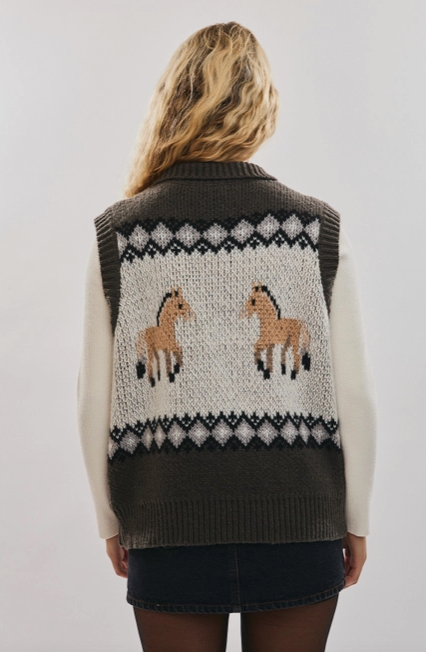 horse girl vest