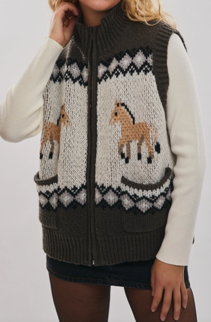 horse girl vest