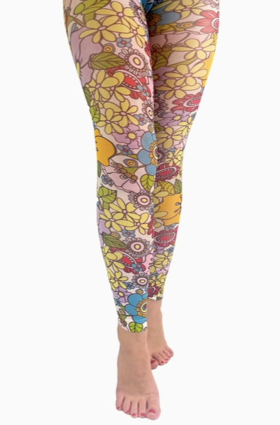 Flower Power Printed Footless Tights
