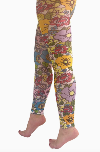 Flower Power Printed Footless Tights