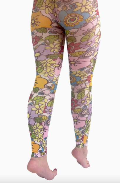 Flower Power Printed Footless Tights