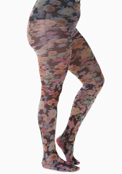Midnight Garden Printed Tights