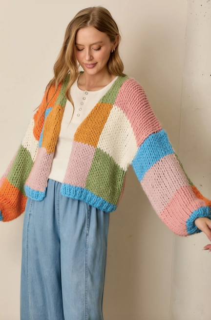 Sashing Quilt Cardigan