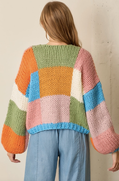 Sashing Quilt Cardigan