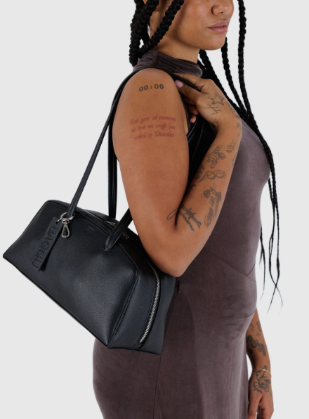 Recycled Leather Bowler Bag