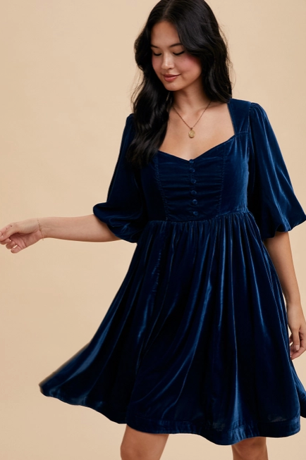 Wine Not Velvet Mini Dress