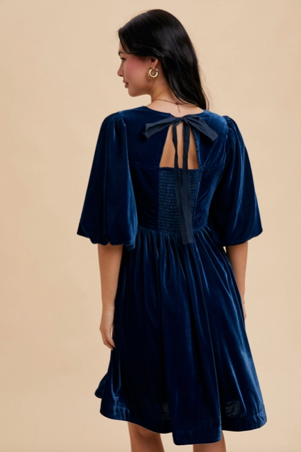 Wine Not Velvet Mini Dress