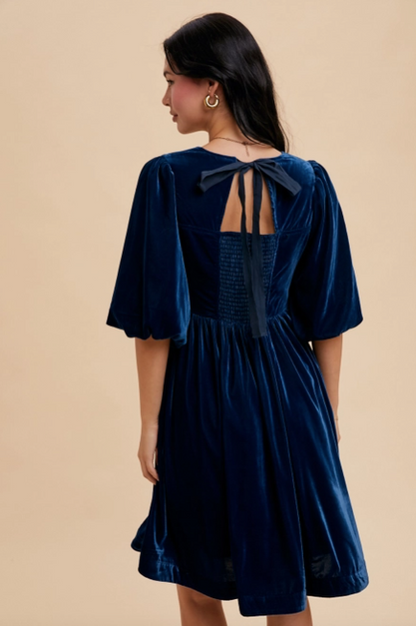 Wine Not Velvet Mini Dress