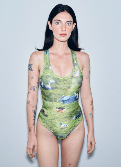 Crossback One Piece Swimsuit