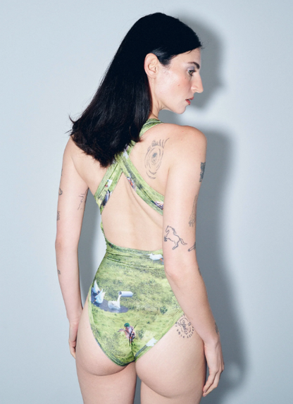 Crossback One Piece Swimsuit