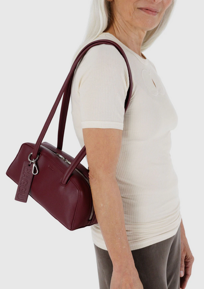 Small Recycled Leather Bowler Bag