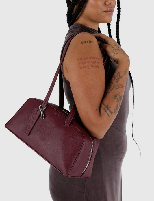 Recycled Leather Bowler Bag