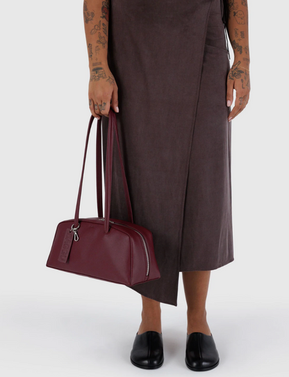 Recycled Leather Bowler Bag