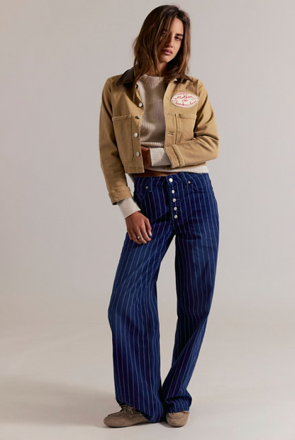 Striped NIA Boyfriend Jeans