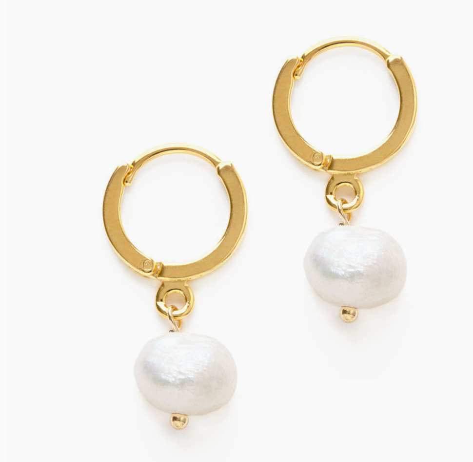Freshwater PEARL  Huggie Hoops